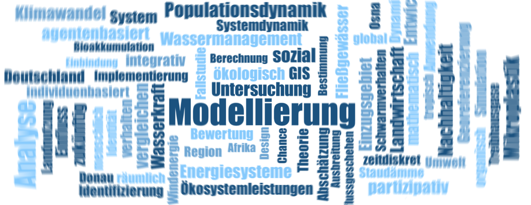 Abschätzungen
agentenbasiert
Auswirkung
Dynamik
Einfluss
Einzugsgebiet
Energiesysteme
Entwicklung
Erneuerbar
Evaluierung
Fallstudie
Fließgewässer
Fuzzy-Cognitive-Mapping
Georeferenzierung
GIS
Identifizierung
Identität
Implementierung
individuenbasiert
Integrativ
Klimawandel
Landwirtschaft
Mikroplastik
Modellierung
Nachhaltigkeit
ökologisch
Ökosystemleistungen
Osnabrück
partizipativ
Populationsdynamik
Region
Schwarmverhalten
Simulation
Staudämme
Systemdynamik
Transformation
Untersuchung
Verhalten
Wälder
Wasserkraft
Wassermanagement






